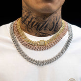 13.6mm Hip Hop Brass Zircon Cuban Chain